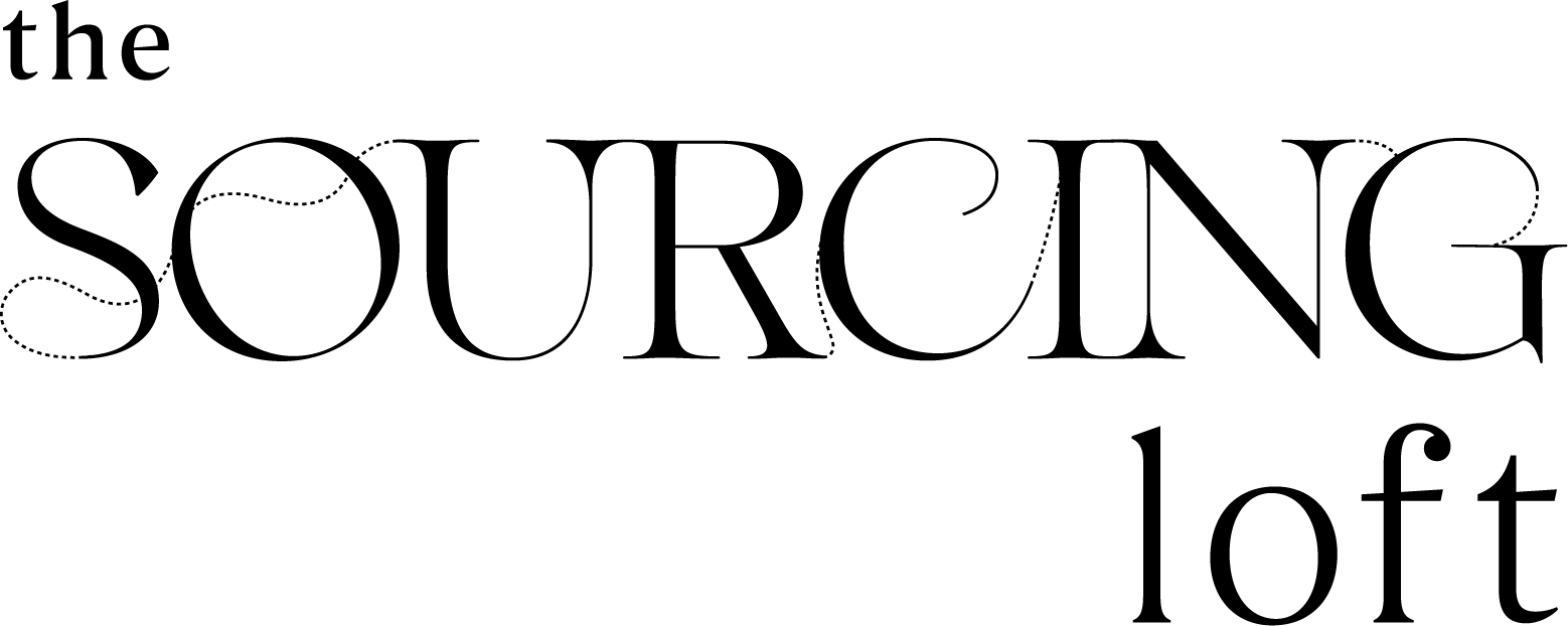 Black and white image of the Sourcing Loft logo